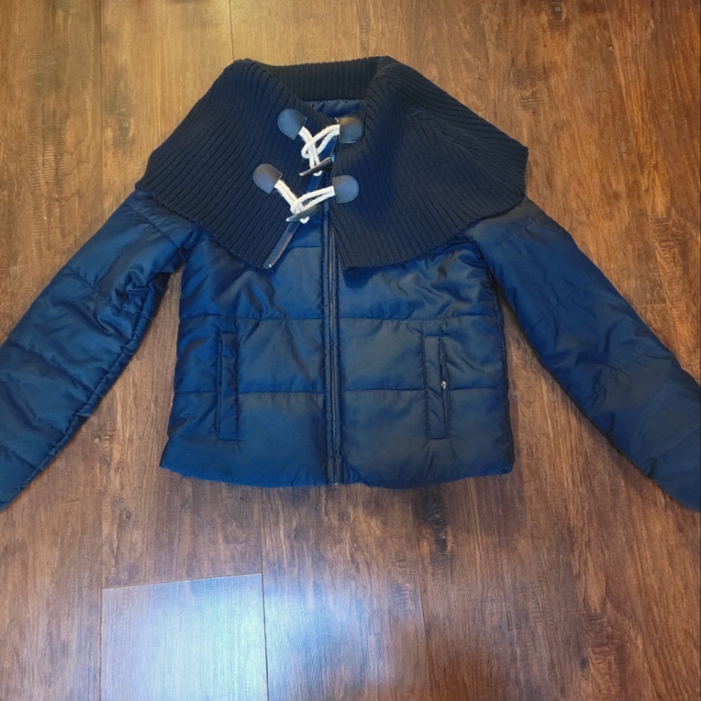 NWOT Anthropologie "Daughters of the Liberation" jacket, size XS. Navy blue.